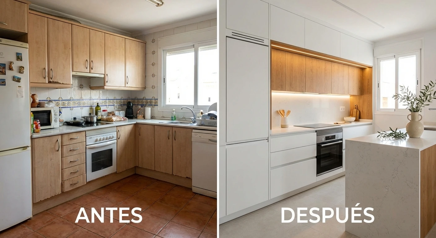 Reforma de cocina en Sant Cugat - Antes y después
